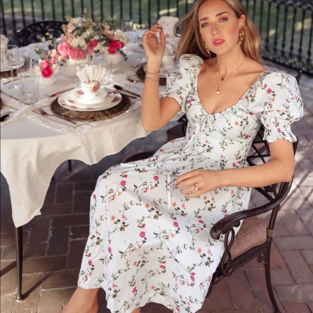 ✨NWOT Hill House The Ophelia Dress Pond Floral L RARE ✨